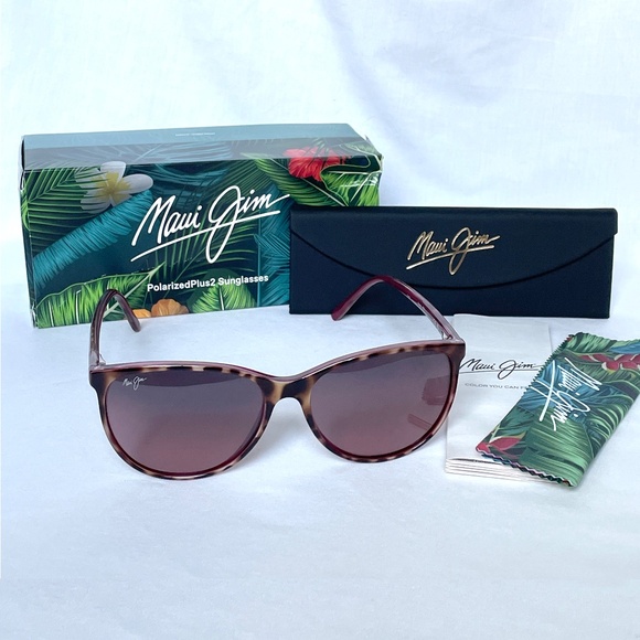 Maui Jim Ocean Tortoise Raspberry/Rose Glass - Picture 1 of 9